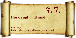 Herczegh Tihamér névjegykártya